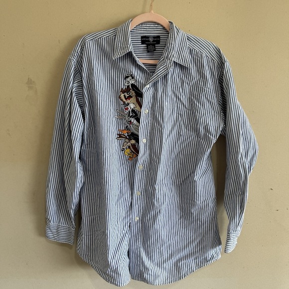 Warner Bros. Tops - Vintage 1995 Warner Bros Looney Tunes Striped Shirt Women Size M Cartoon